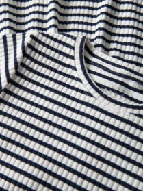 NAME IT Rib Kjole Vemma Bright White Blue